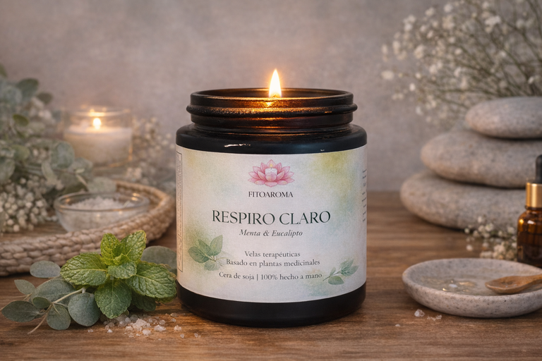 Vela Respiro Claro de Fitoaroma